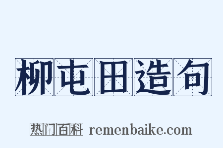 柳屯田造句是什么意思的图片
